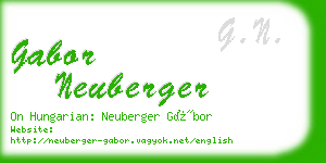 gabor neuberger business card